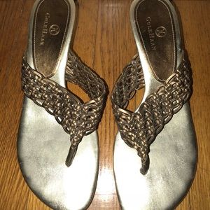 Gold Cole Haan Sandals